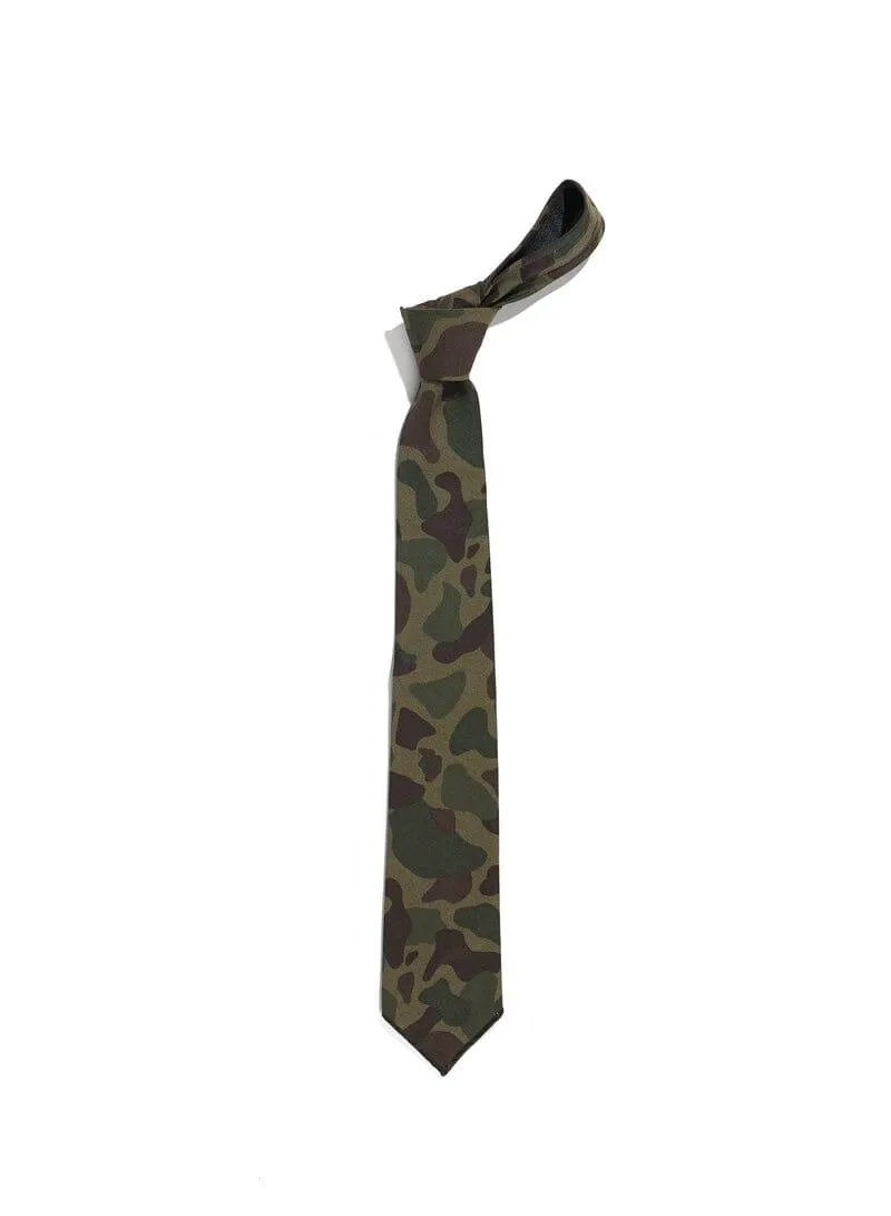 Engineered Garments - Neck Tie - Olive Camo 6.5oz Flat Twill