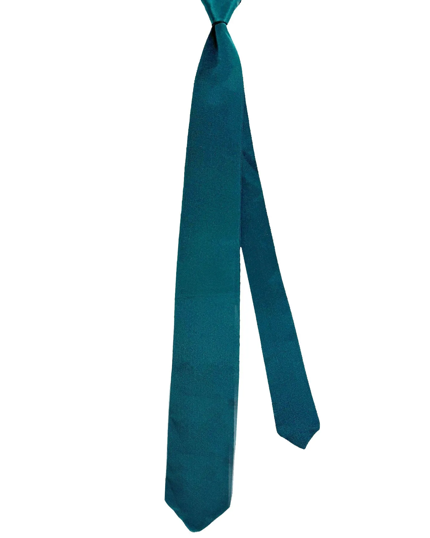 Ermenegildo Zegna Silk Tie Couture XXX Solid Teal - Double Sided