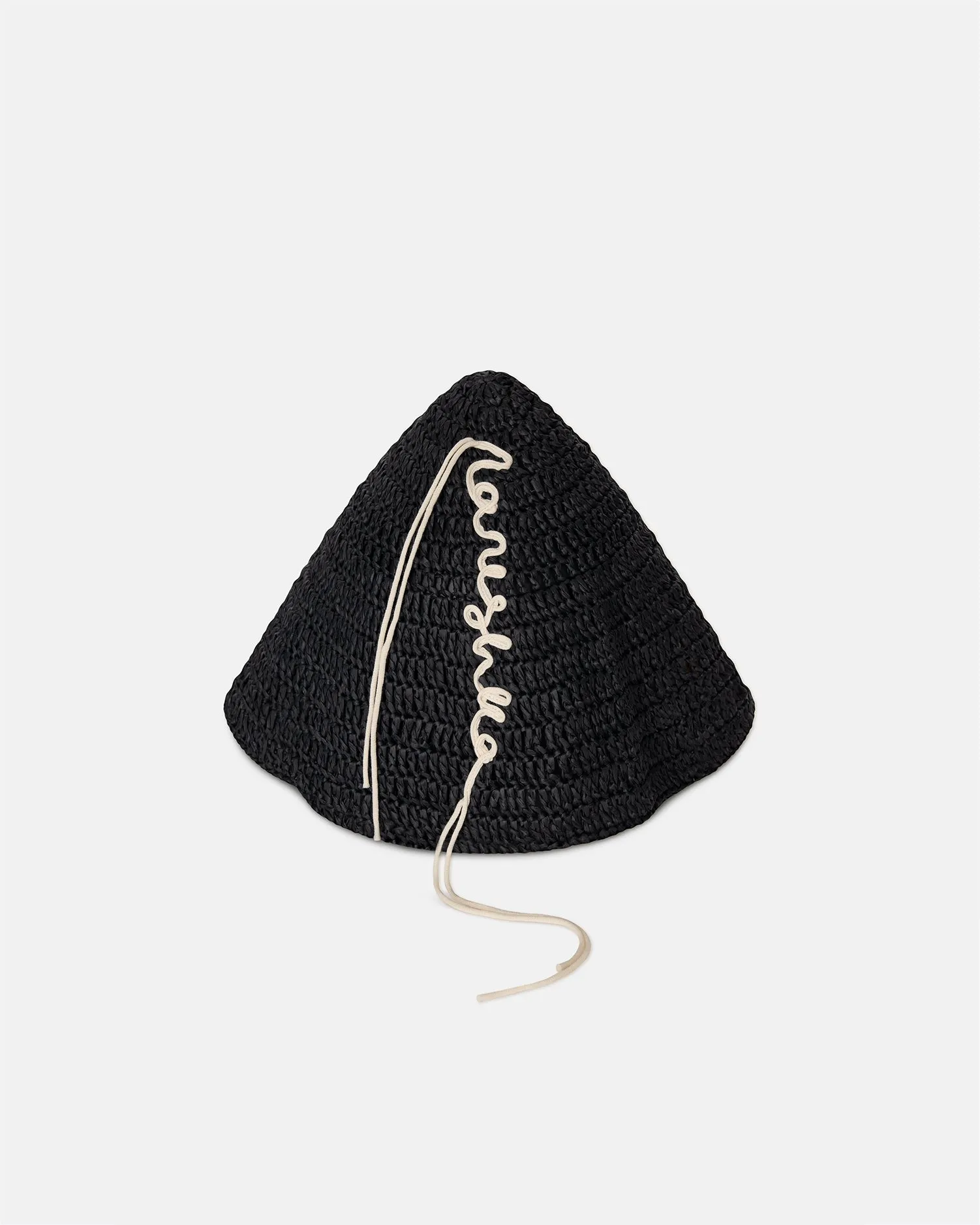 Eula - Sale Raffia Hat - Black/Creme