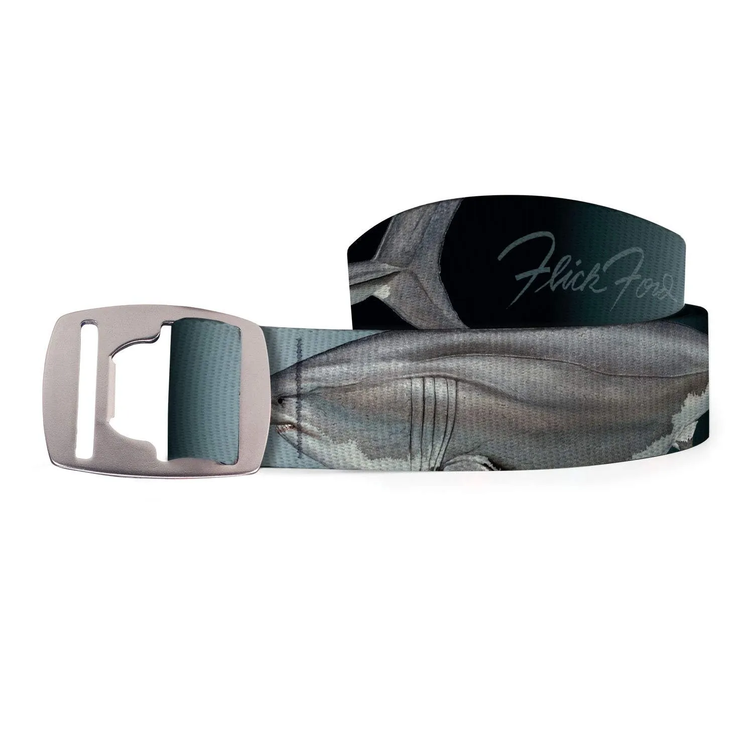 Ff Great White Artisan 2 Bottle Opener Buckle Belt - Ff Great White