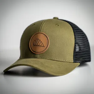 Fin Up Signature Trucker - Khaki & Black