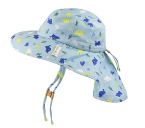 FlapJackKids Kids UPF50  Sun Hat with Neck Cape - Dinosaur