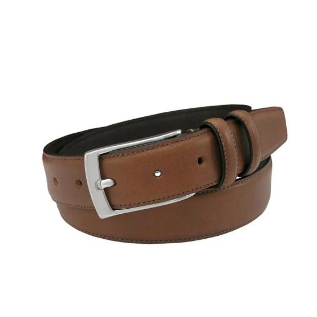 Florsheim Mens Italian Leather Cognac Belt 1458