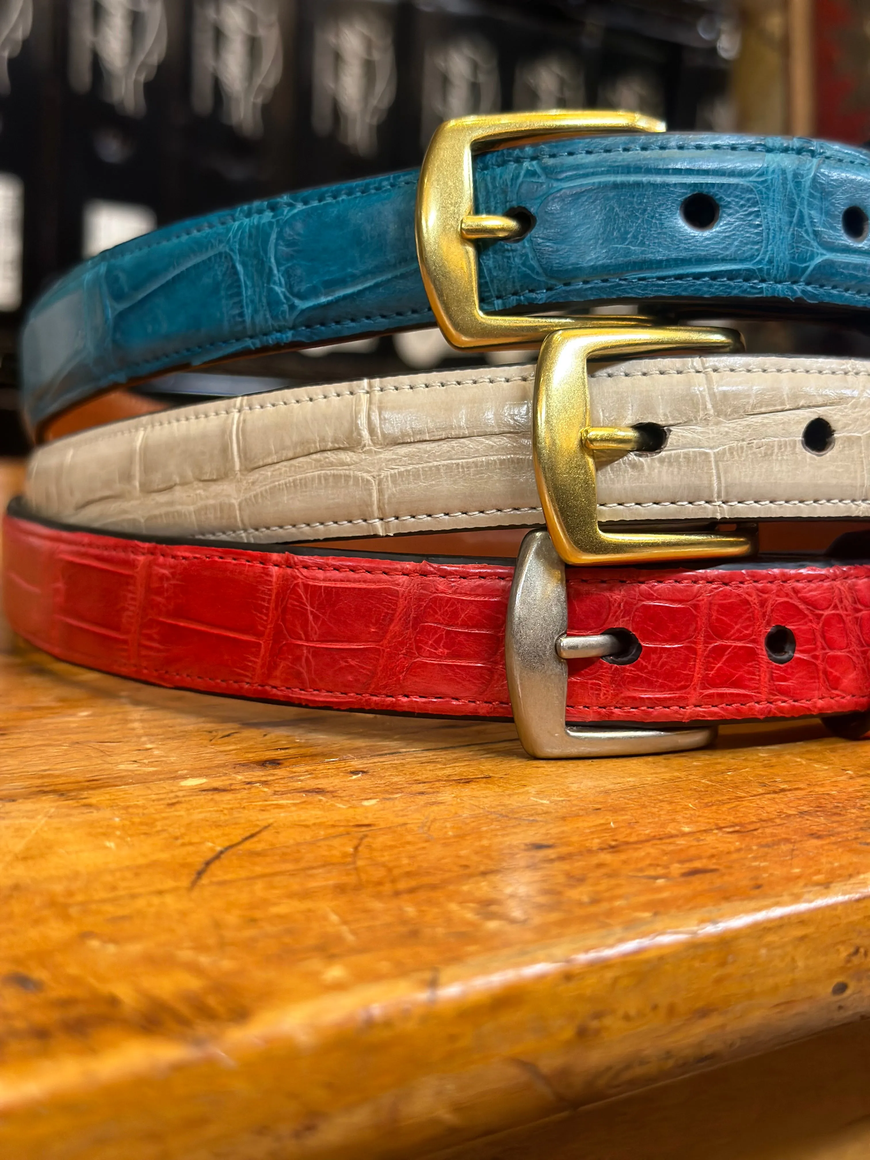 Genuine Wild Caught American Alligator 1” Belts