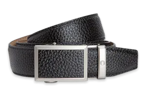 Go-In Pebble Grain Pitch Black, 1 3/8 Strap, Golf Belt