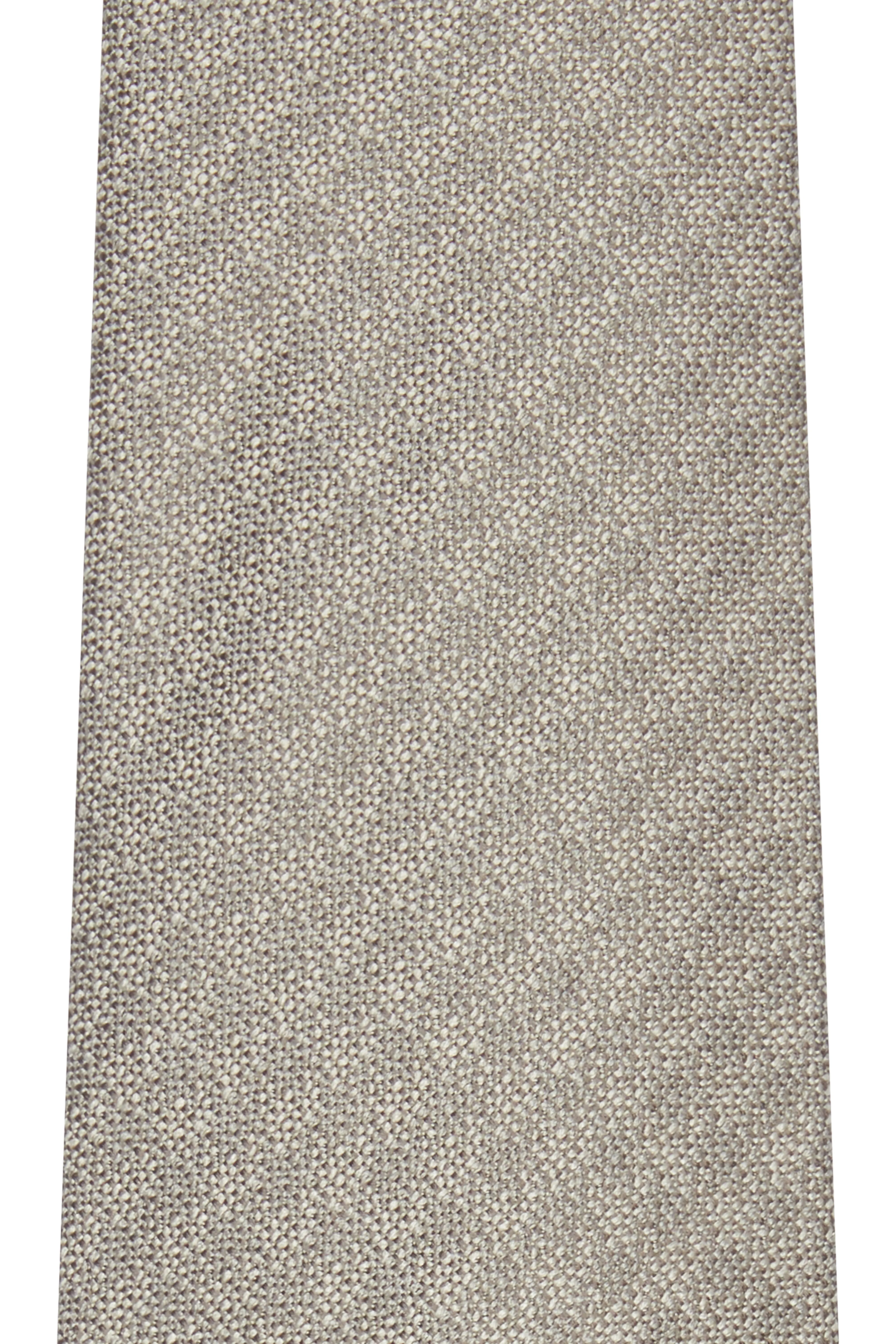 Grey with White Houndstooth Silk Tie