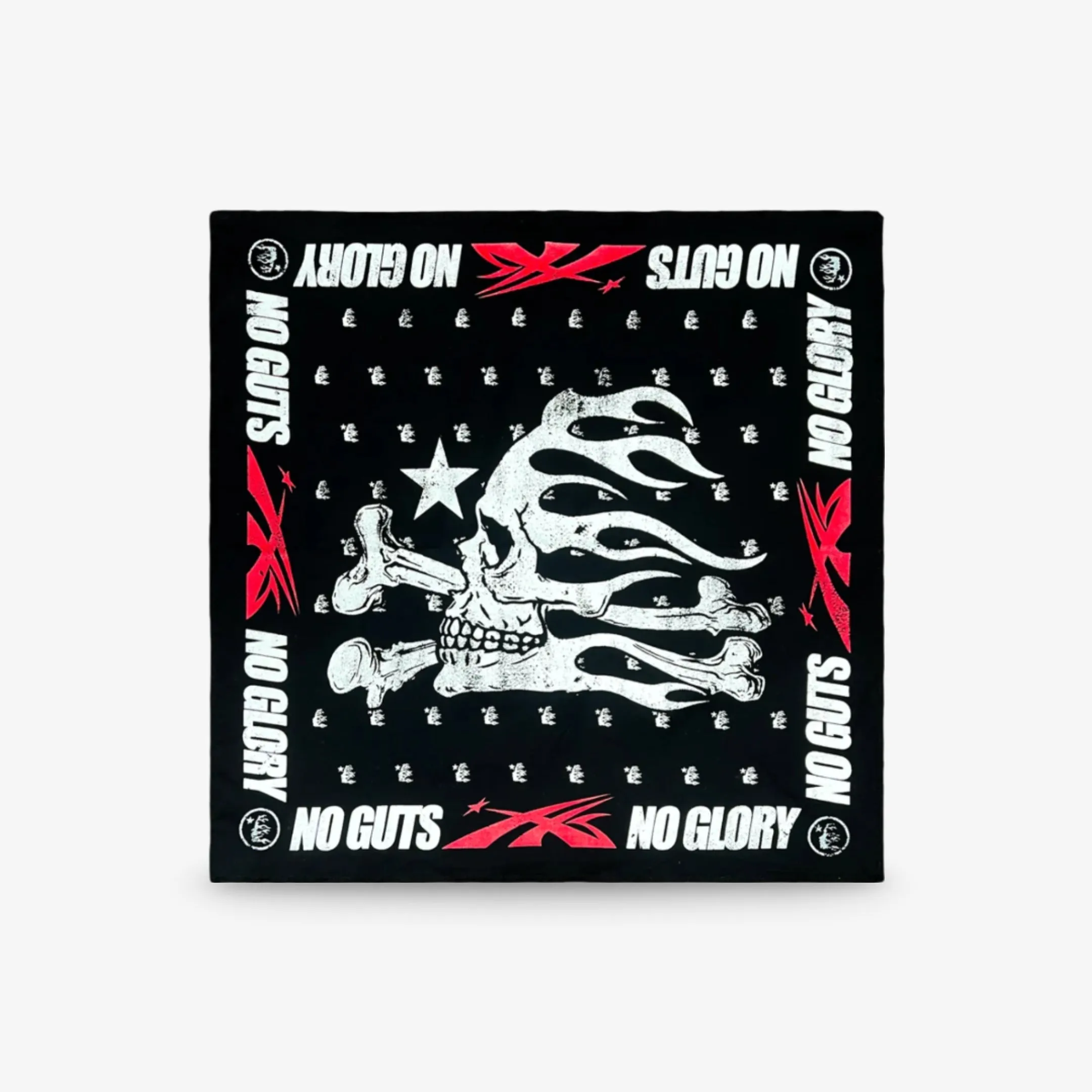 Hellstar Sports Bandana 'No Guts No Glory' Black / Red SS24