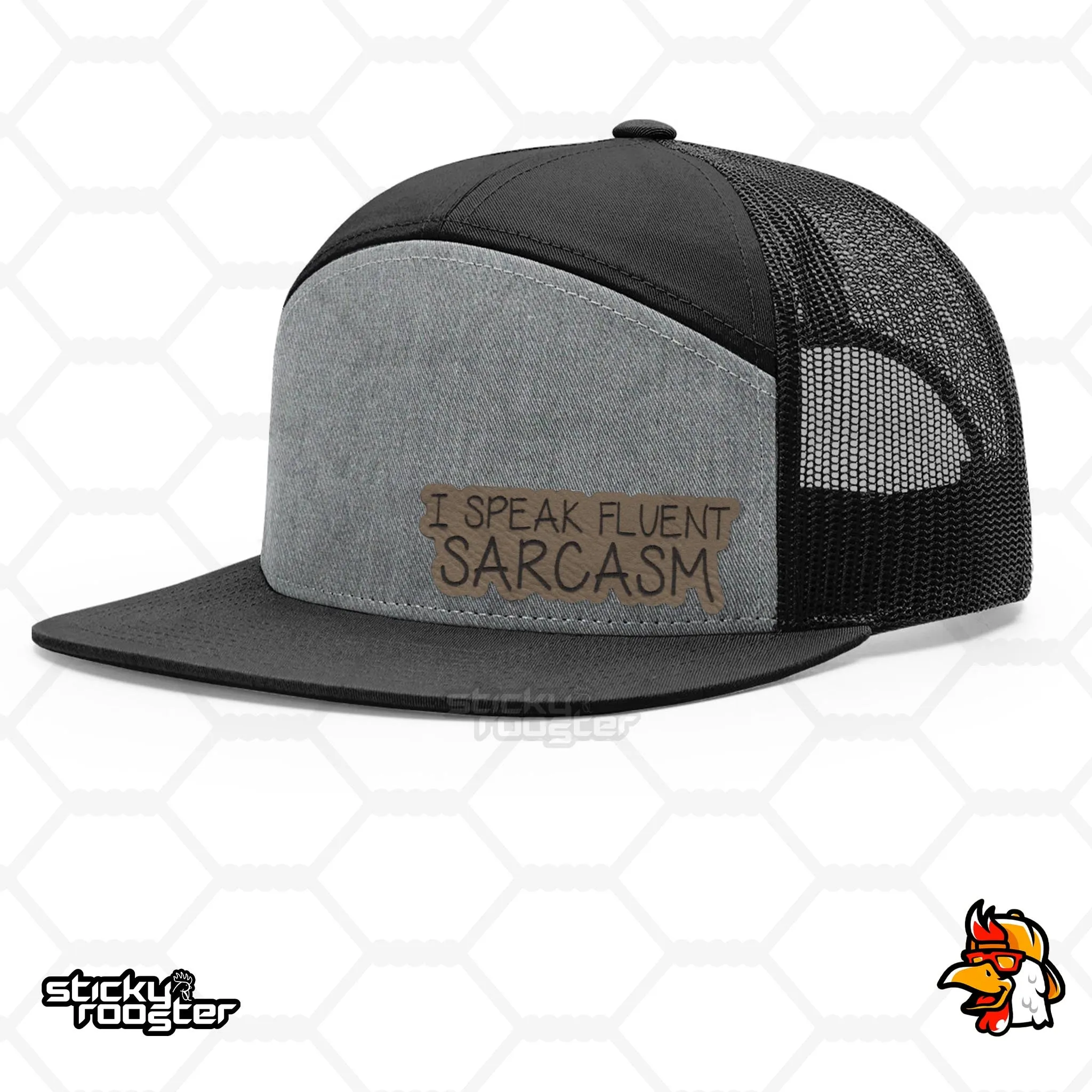 I Speak Fluent Sarcasm Leather Patch hat