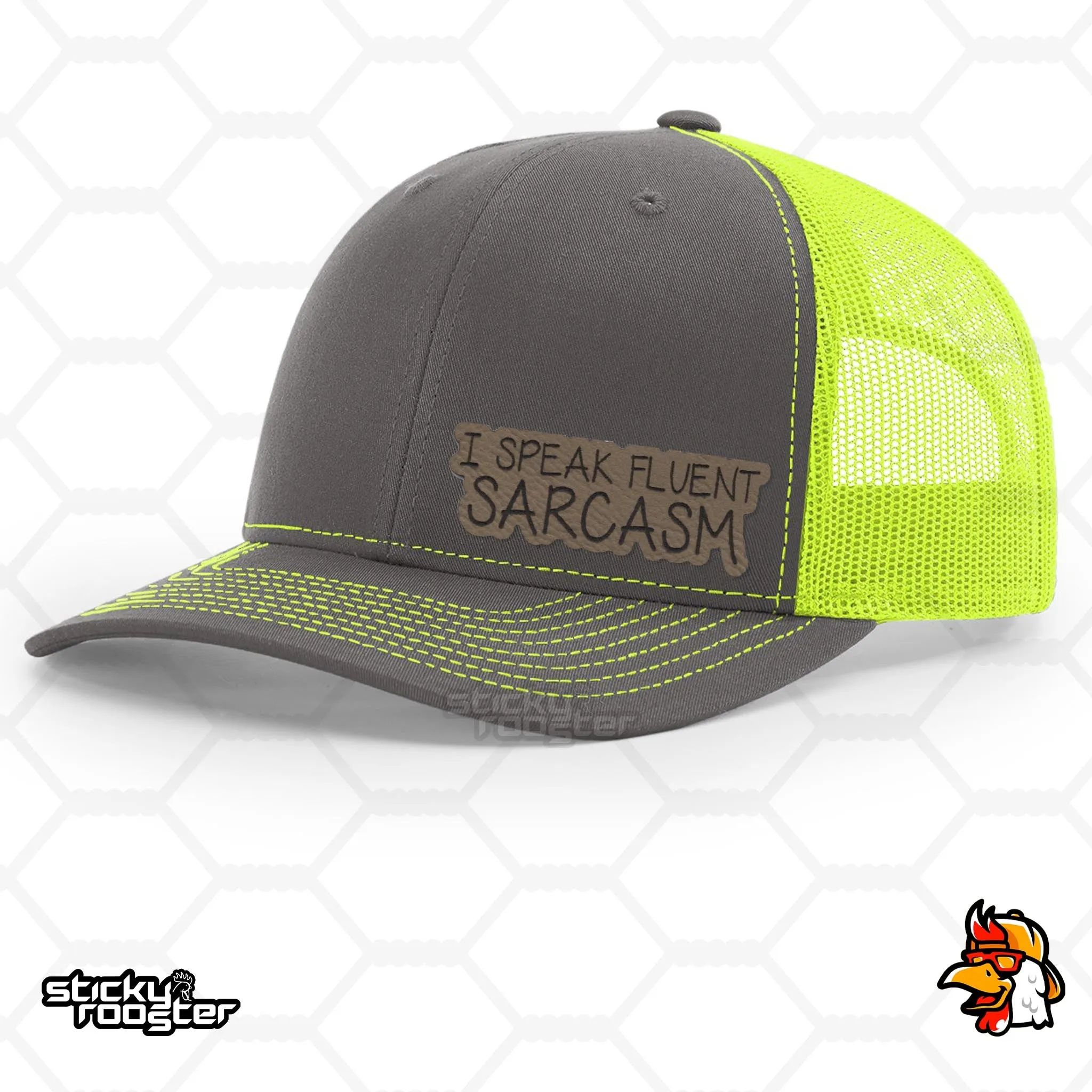 I Speak Fluent Sarcasm Leather Patch hat