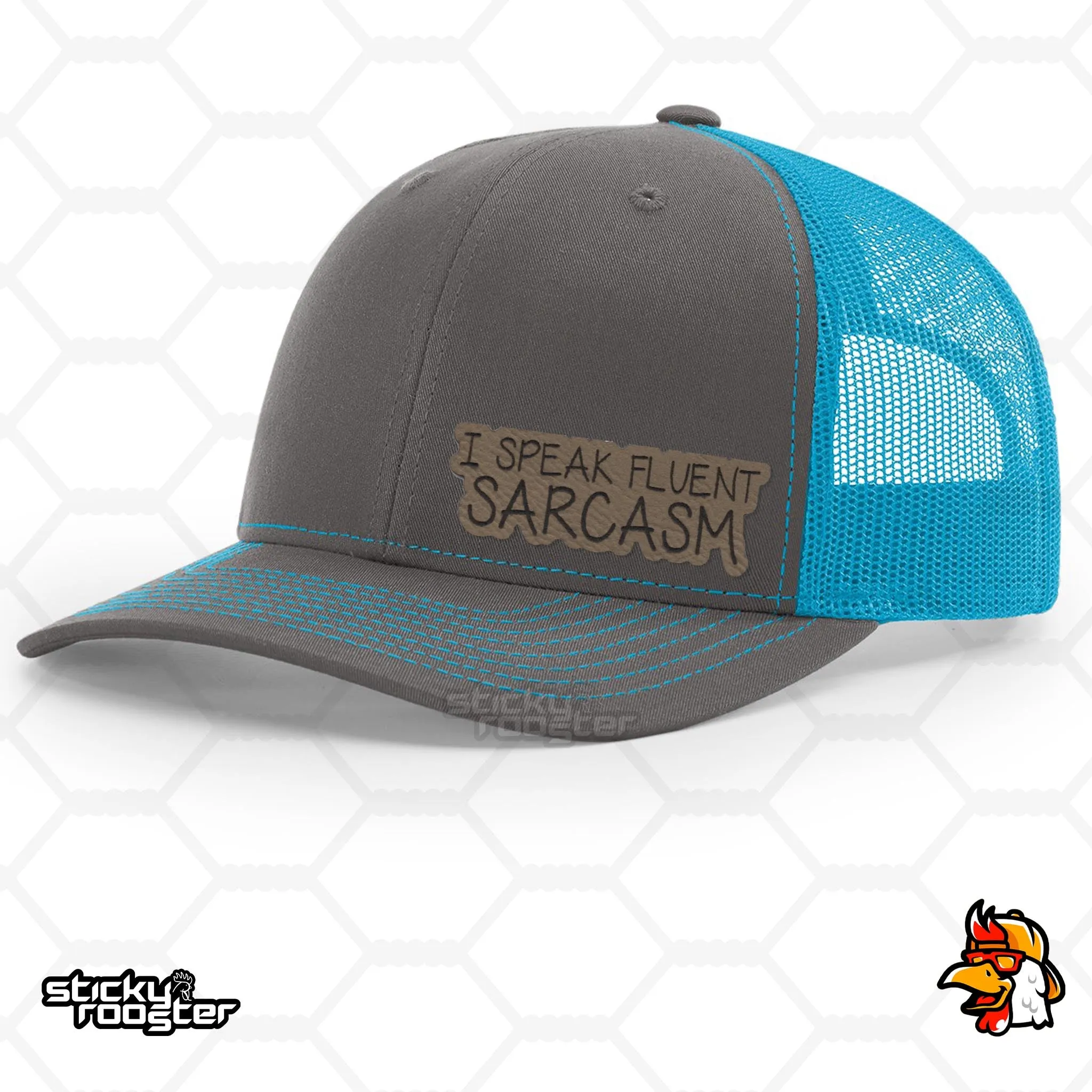 I Speak Fluent Sarcasm Leather Patch hat