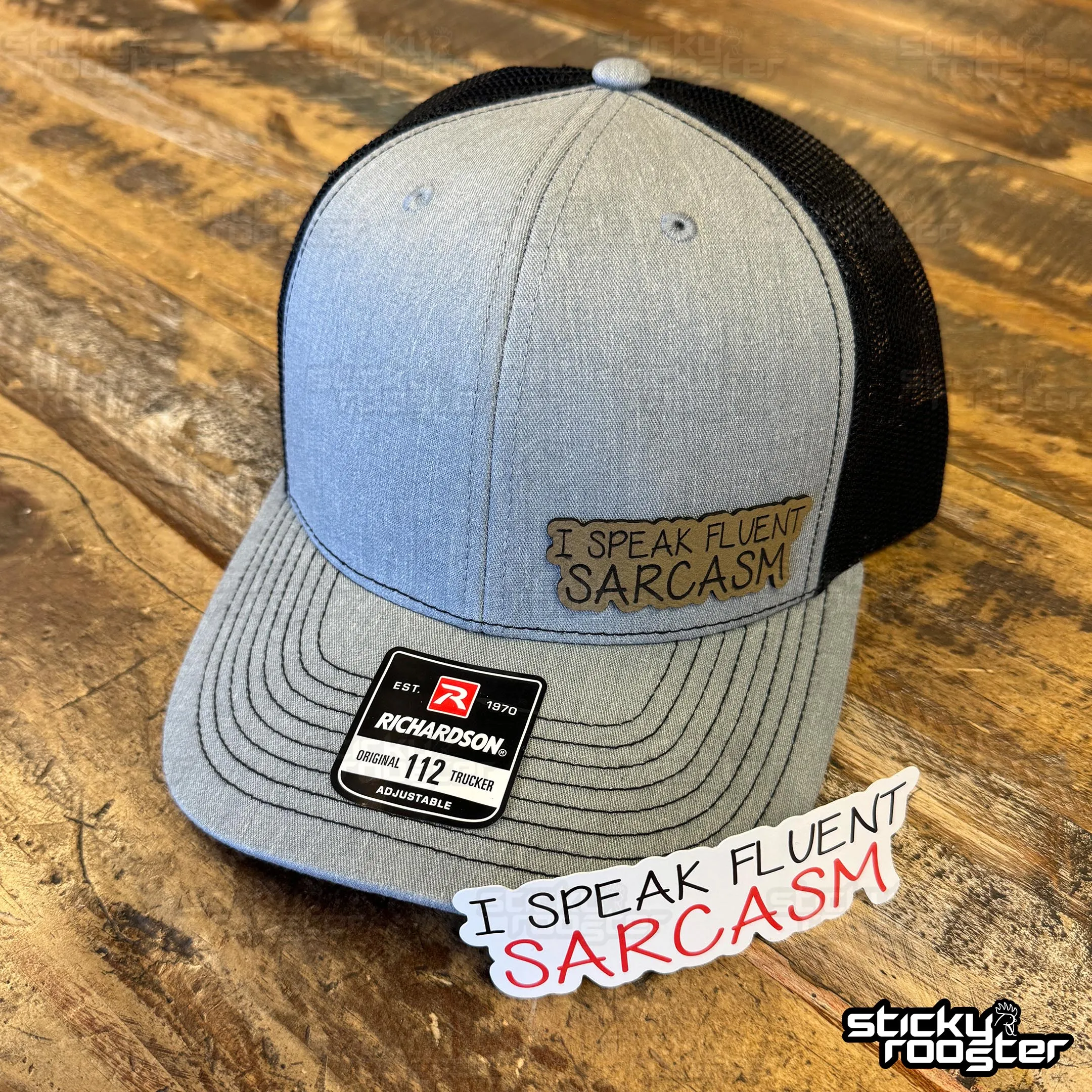 I Speak Fluent Sarcasm Leather Patch hat