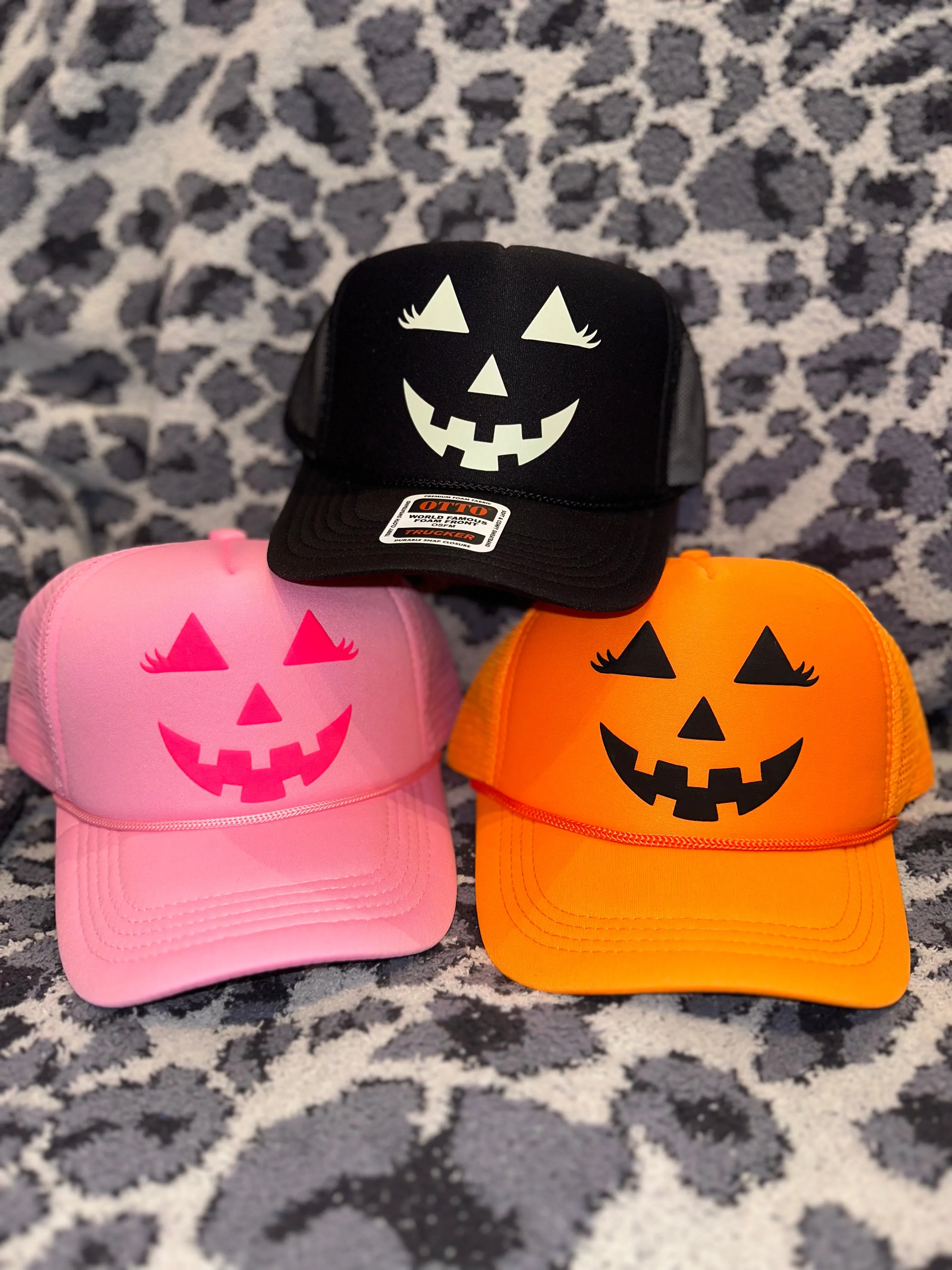 Jack O’Lantern Mesh Caps