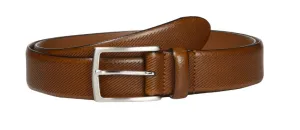 Johnston Murphy Men's Diagonal Embossed Belt