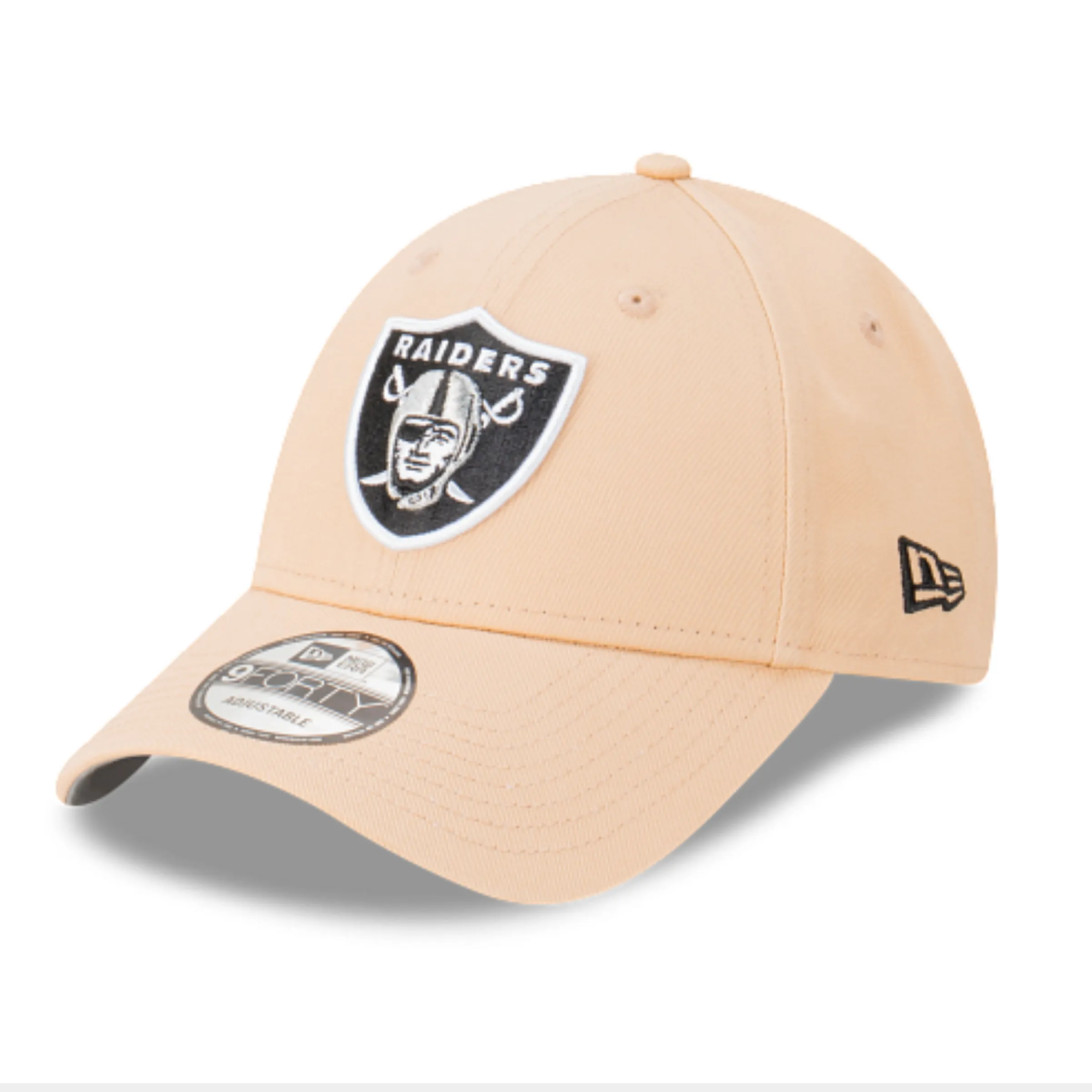 Las Vegas Raiders New Era Pebble 9Forty Snapback Curved Cap