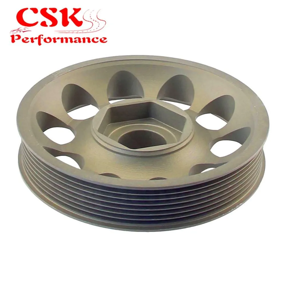 Light Weight Aluminum Crankshaft Crank Pulley fits for Honda Civic FD2 FD2R 2.0 K20A