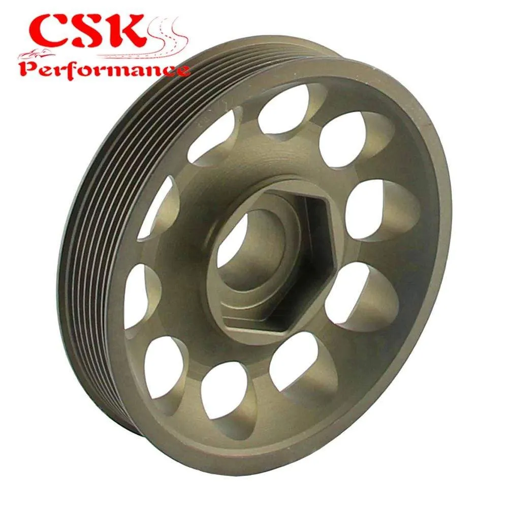 Light Weight Aluminum Crankshaft Crank Pulley fits for Honda Civic FD2 FD2R 2.0 K20A