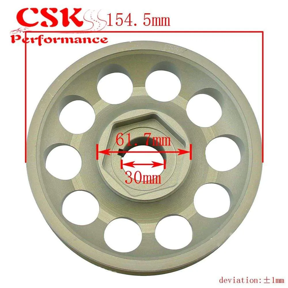 Light Weight Aluminum Crankshaft Crank Pulley fits for Honda Civic FD2 FD2R 2.0 K20A