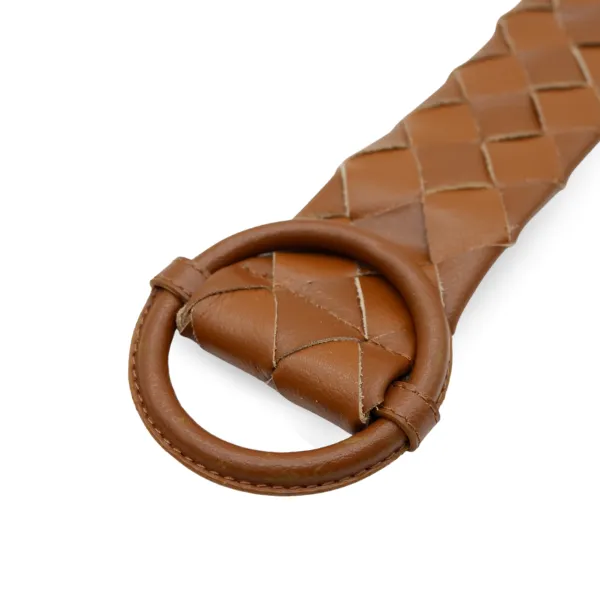 LONDRINA - Womens Brown Genuine Leather Plaited Belt