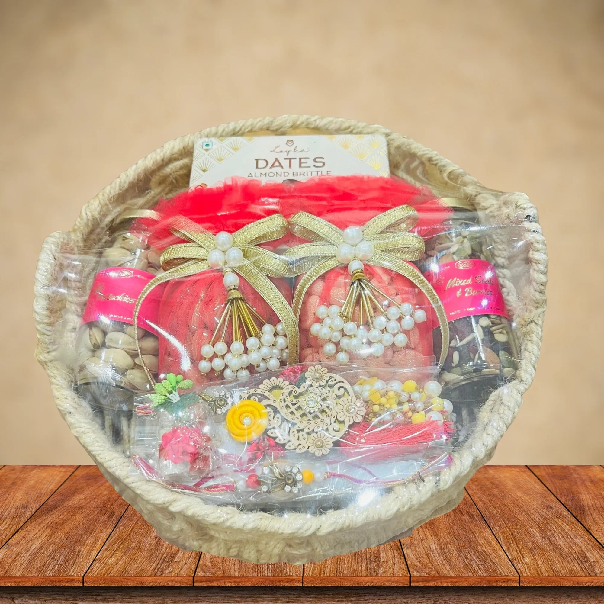 Luxury Rakhi Gift Hamper with Assorted Edible Items