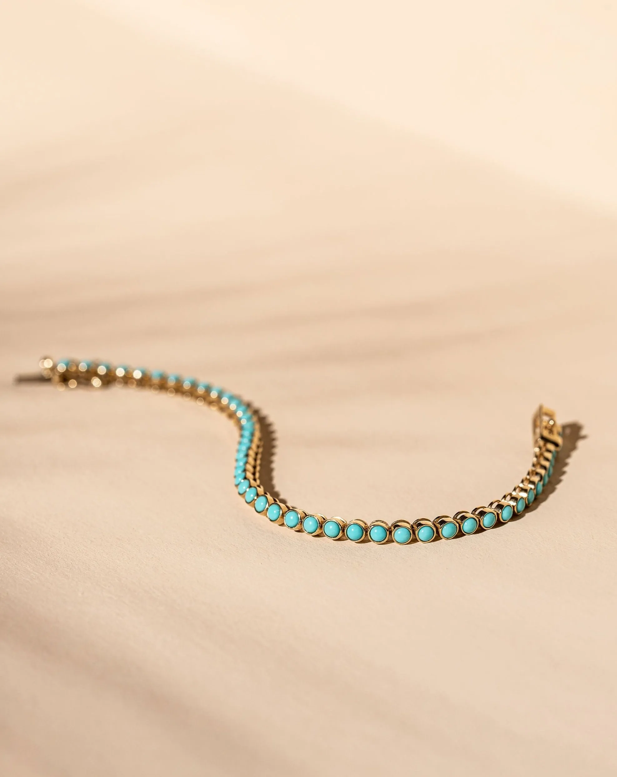 *Made To Order* Turquoise Tennis Bracelet - 14k Solid Gold