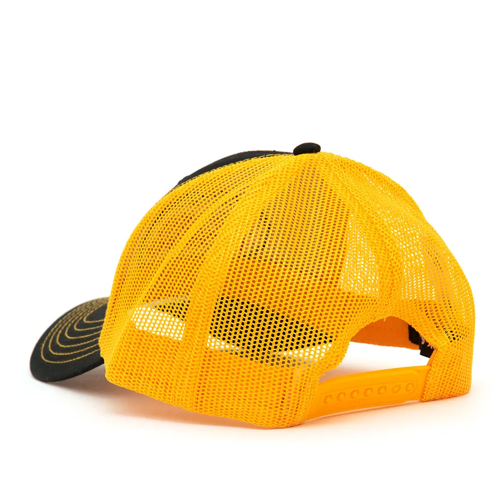 Mechanics Six Panel Mesh Snapback Hat (Gold)