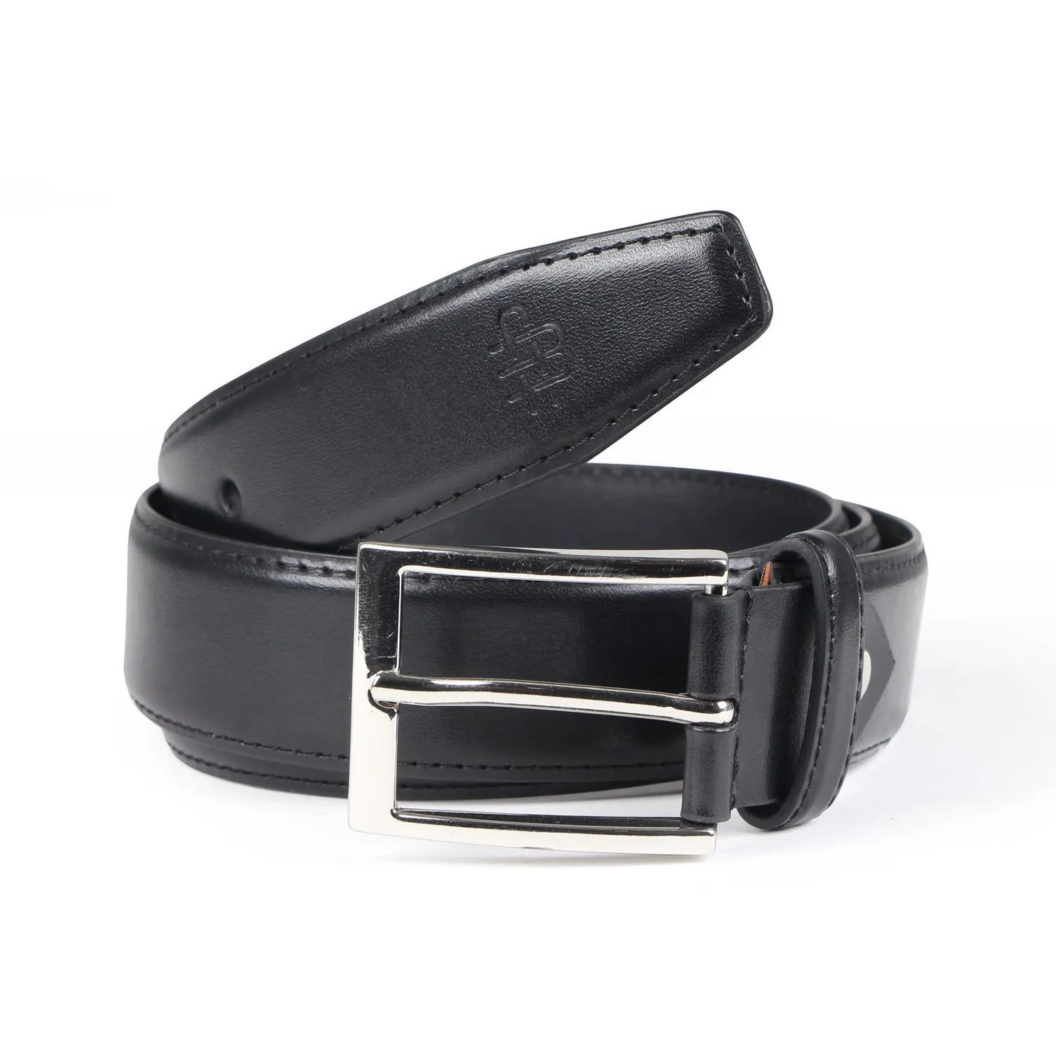 Men's Classic Black PU-Leather Belt