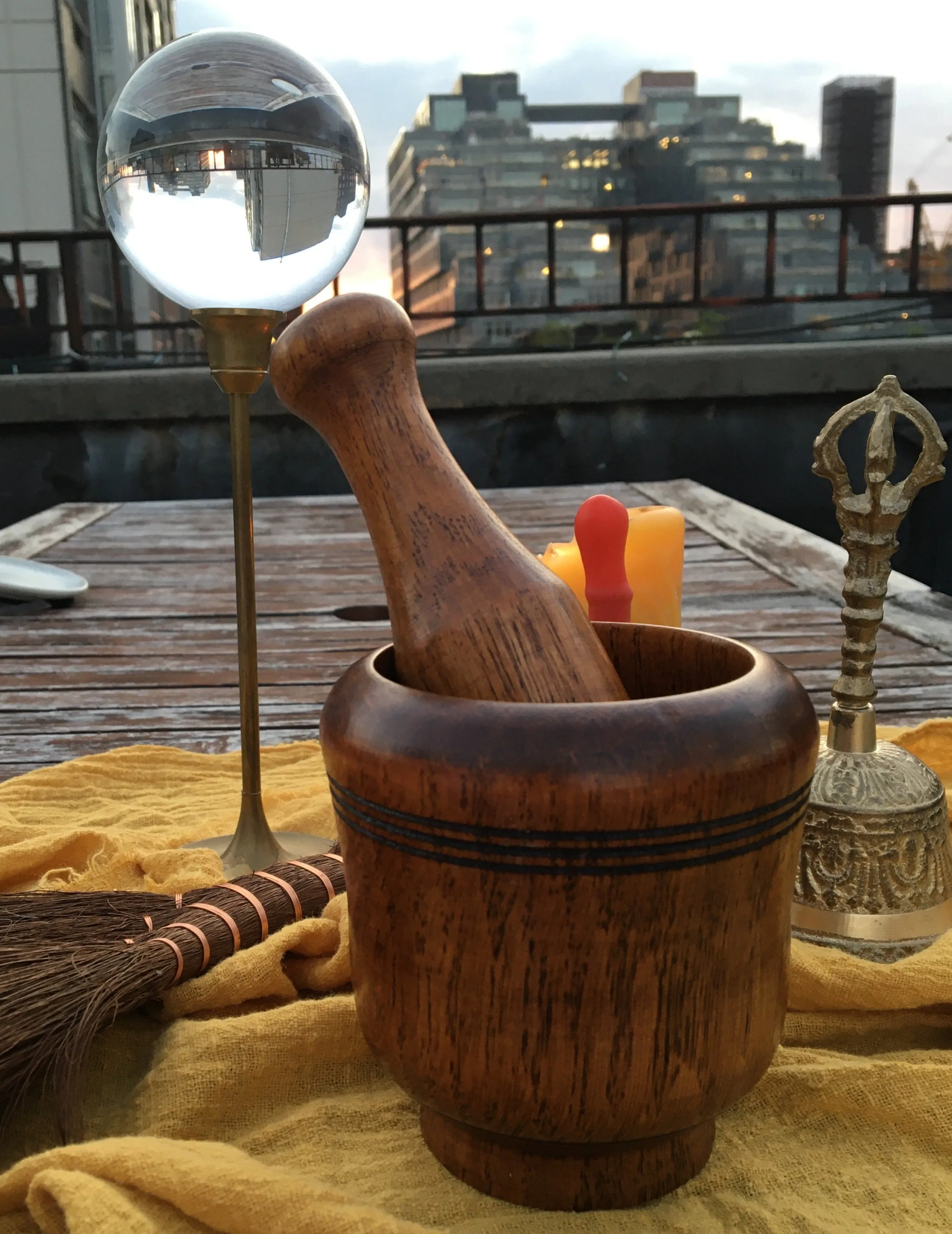 Mortar and Pestle in Wood