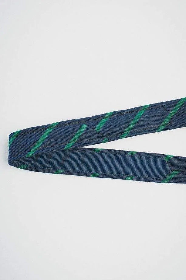 NAVY MOGADOR WITH GREEN STRIPE