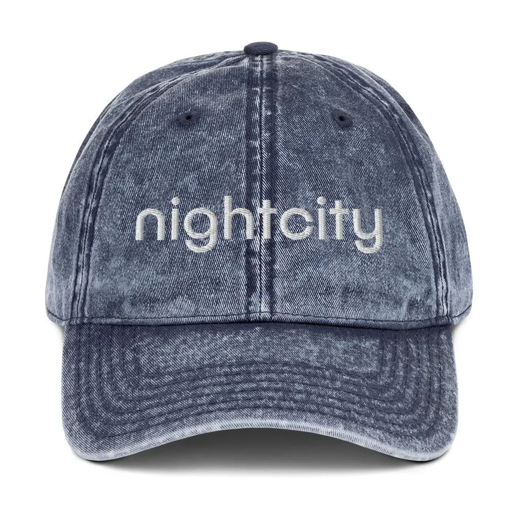 Nightcity Vintage Cotton Twill Cap