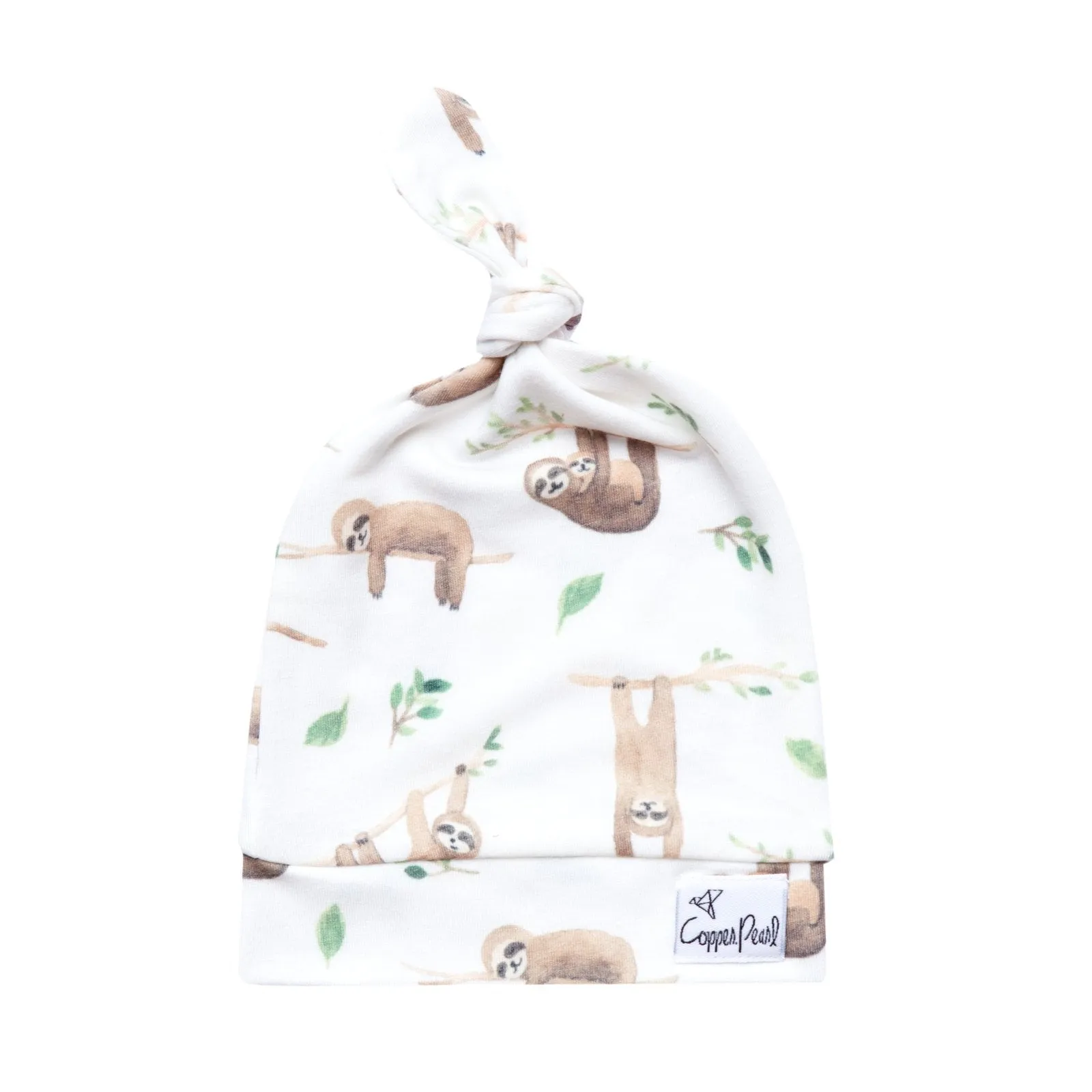 Noah Newborn Top Knot Hat