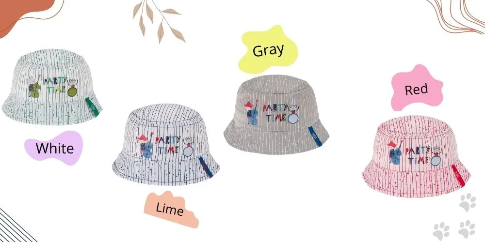 Party Time Embroidery - Infant Boy Bucket Hat 0-18 Months