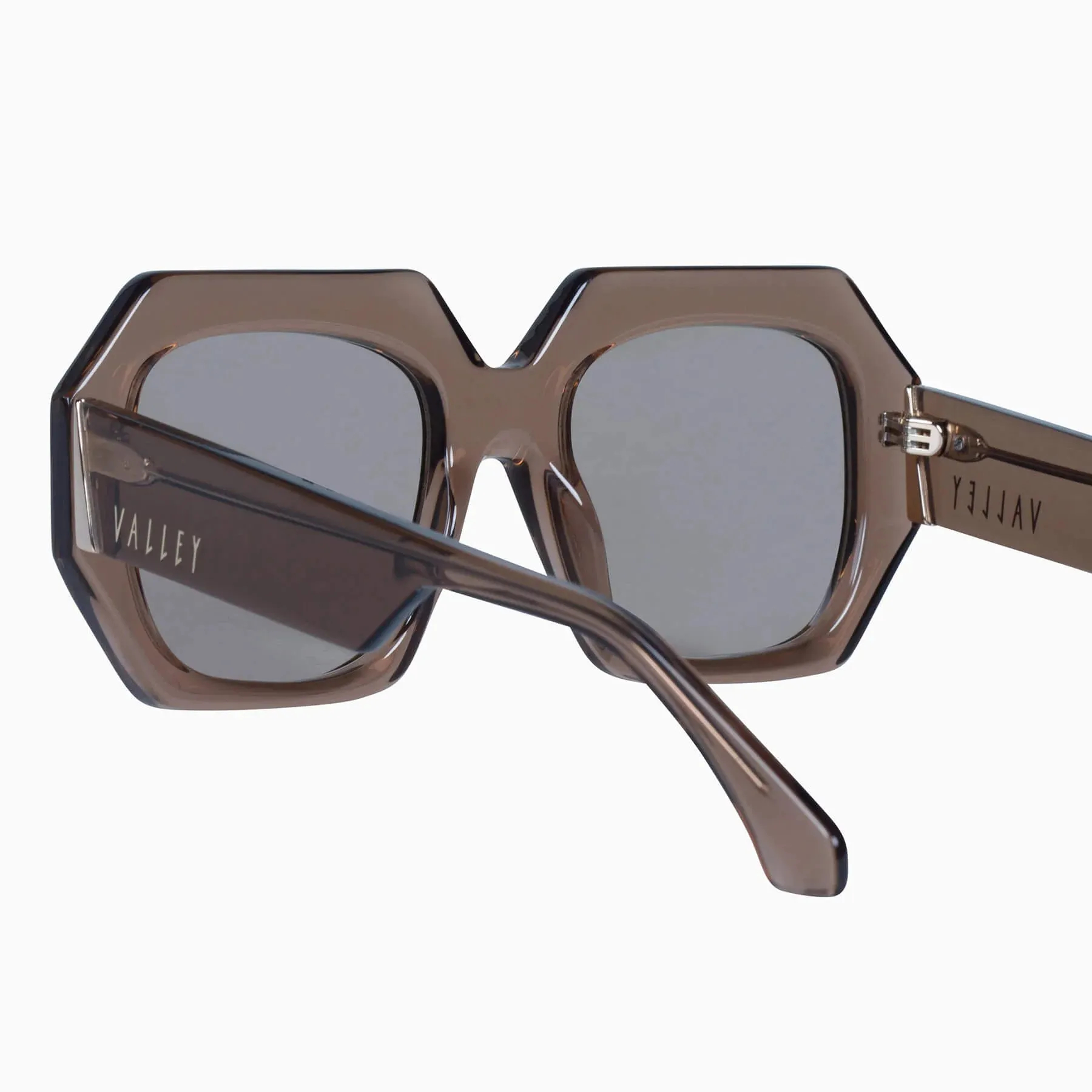 Polarized Monolith / Transparent Mocha with Gold Metal Trim  / Light Brown Lens