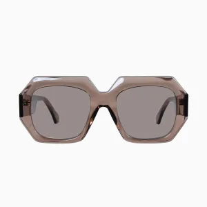 Polarized Monolith / Transparent Mocha with Gold Metal Trim  / Light Brown Lens