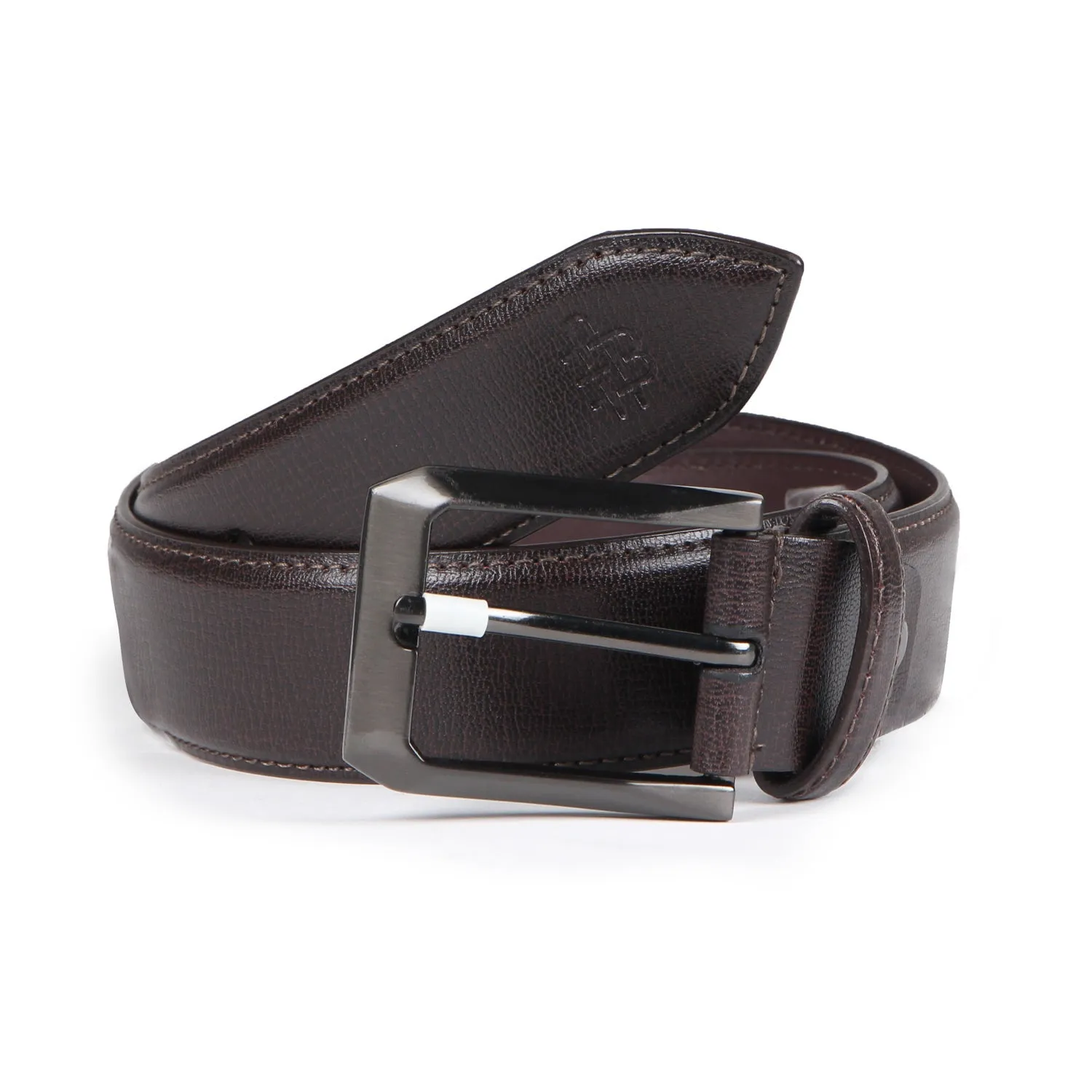 Premium Brown Solid PU-Leather Belt for Men