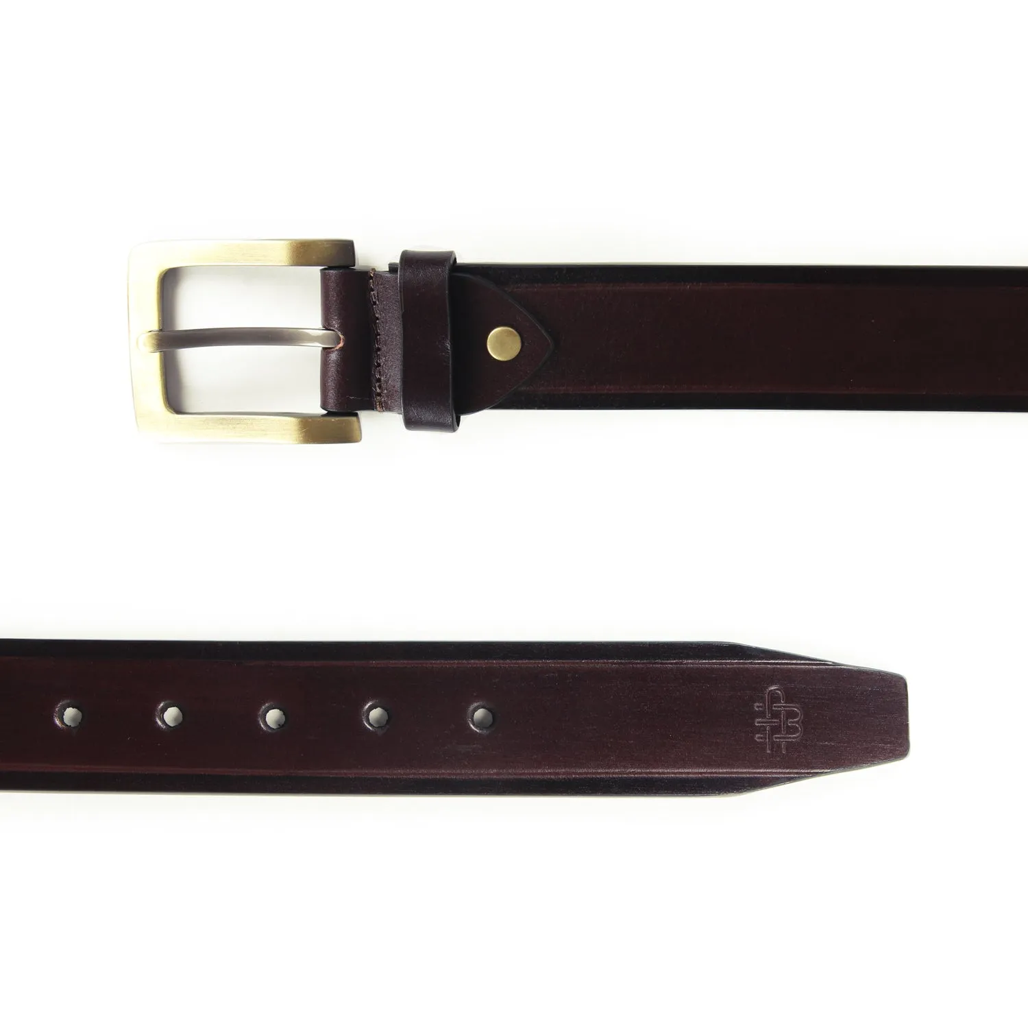 Premium Solid Pure Leather Belt - Dark Brown