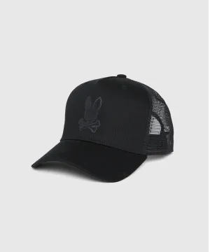 Psycho Bunny Damon Trucker Baseball Cap - Black