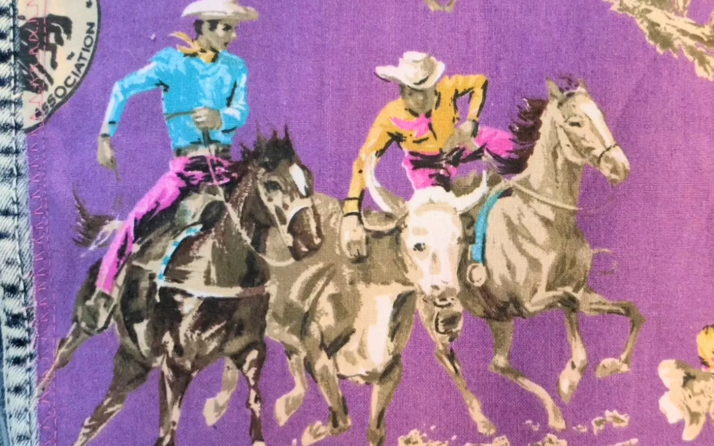 Purple PRCA Bull Dogger | Jean Jacket