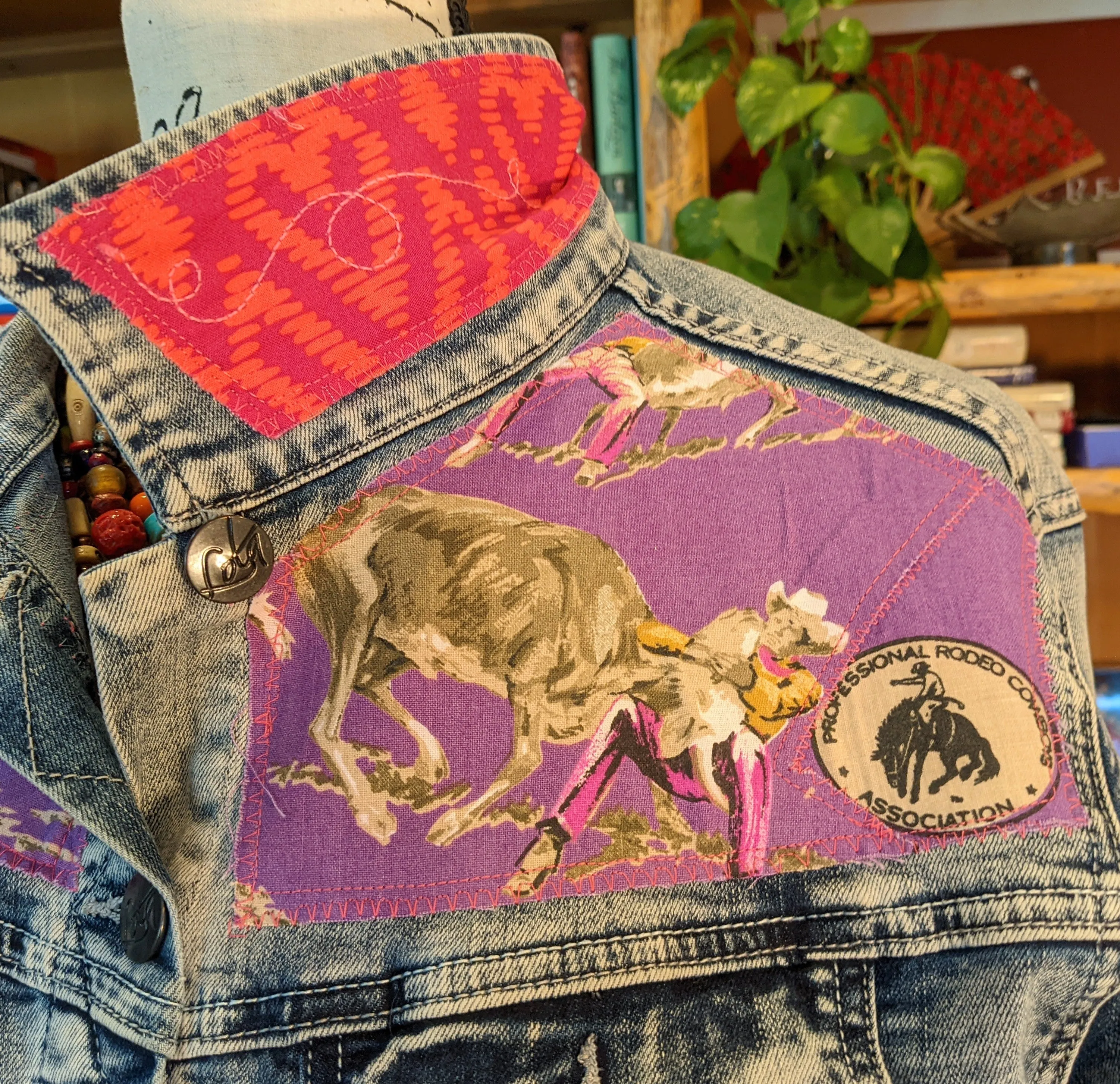 Purple PRCA Bull Dogger | Jean Jacket