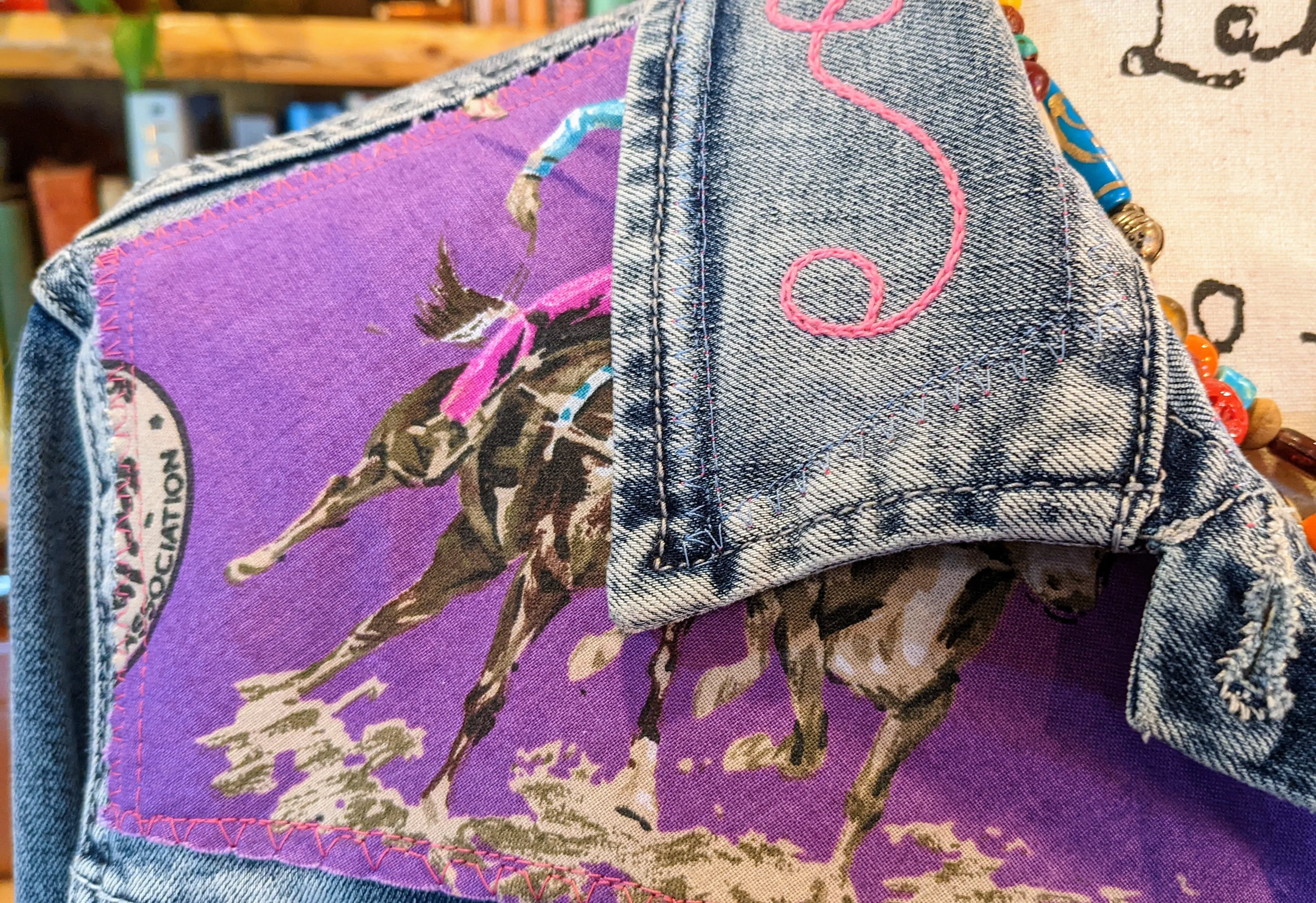 Purple PRCA Bull Dogger | Jean Jacket