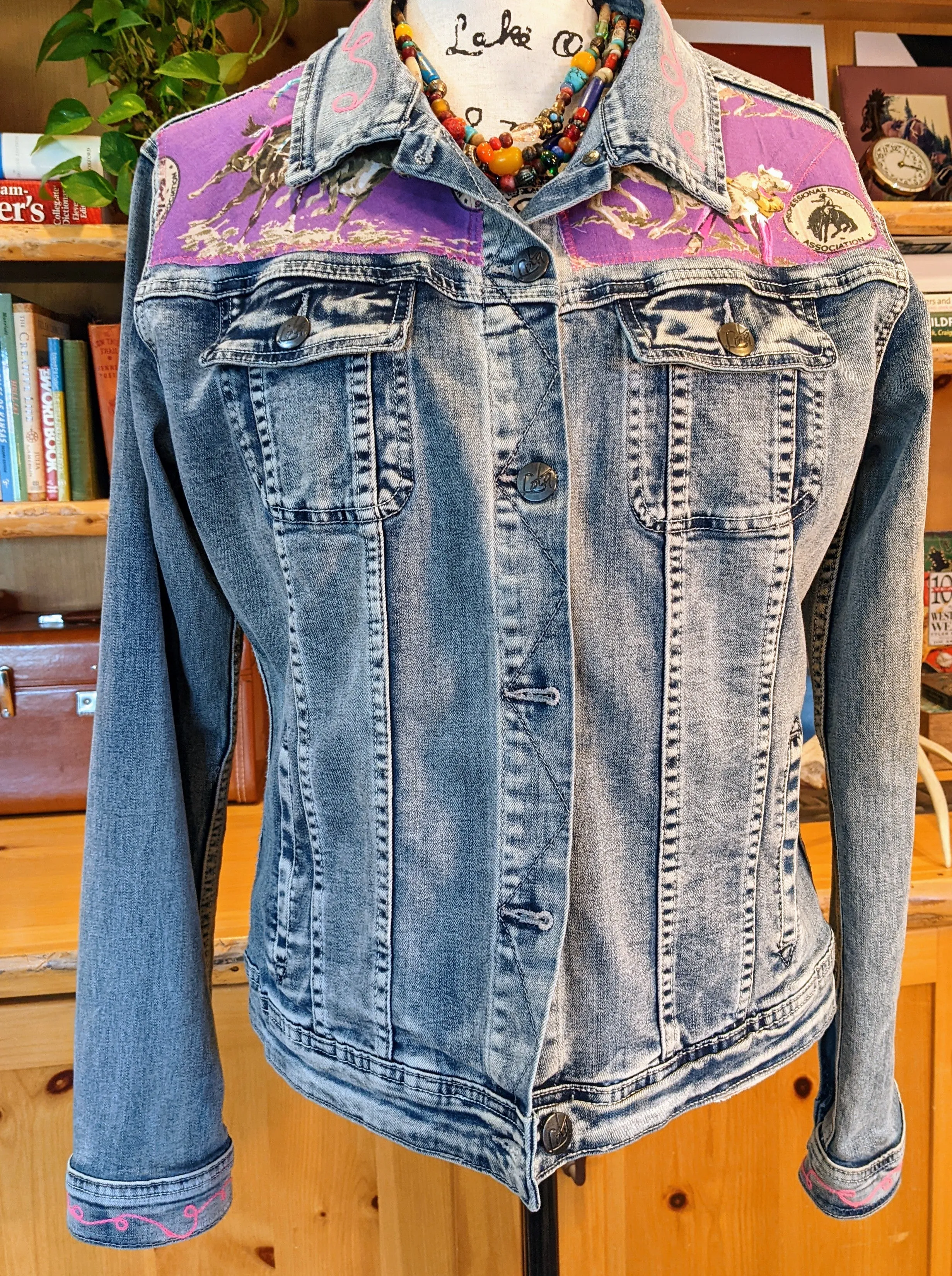 Purple PRCA Bull Dogger | Jean Jacket