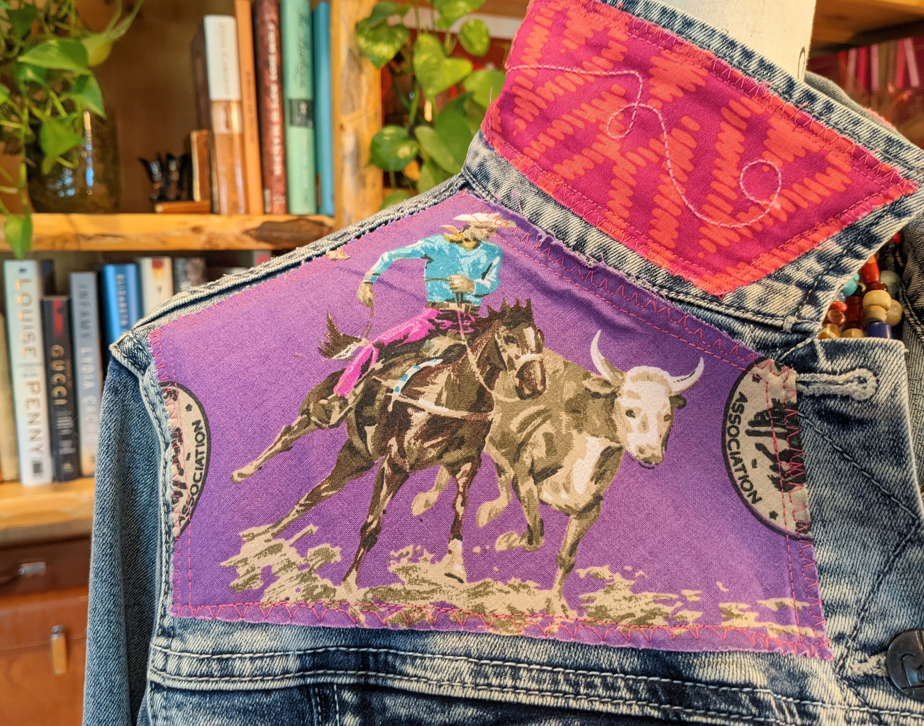 Purple PRCA Bull Dogger | Jean Jacket