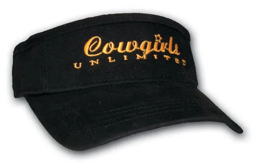 "Cowgirls Up" Western Visor - Black