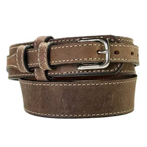 Single Stitch Ranger Tan Genuine Leather Western Belt