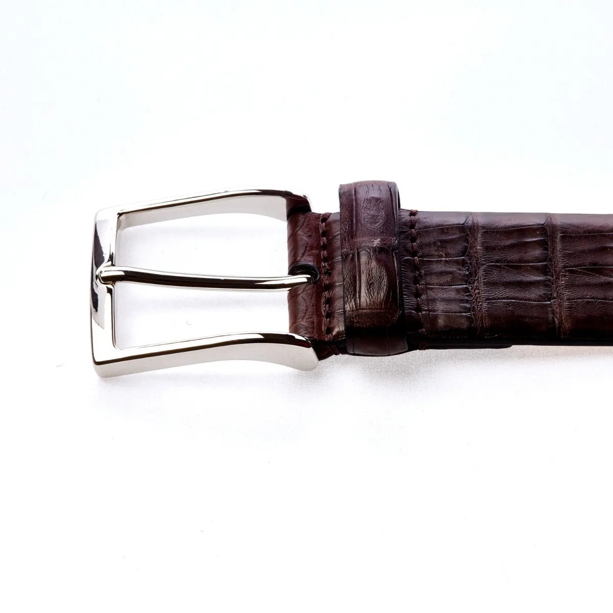 Sovereign Grade Medium Brown Crocodile Belt