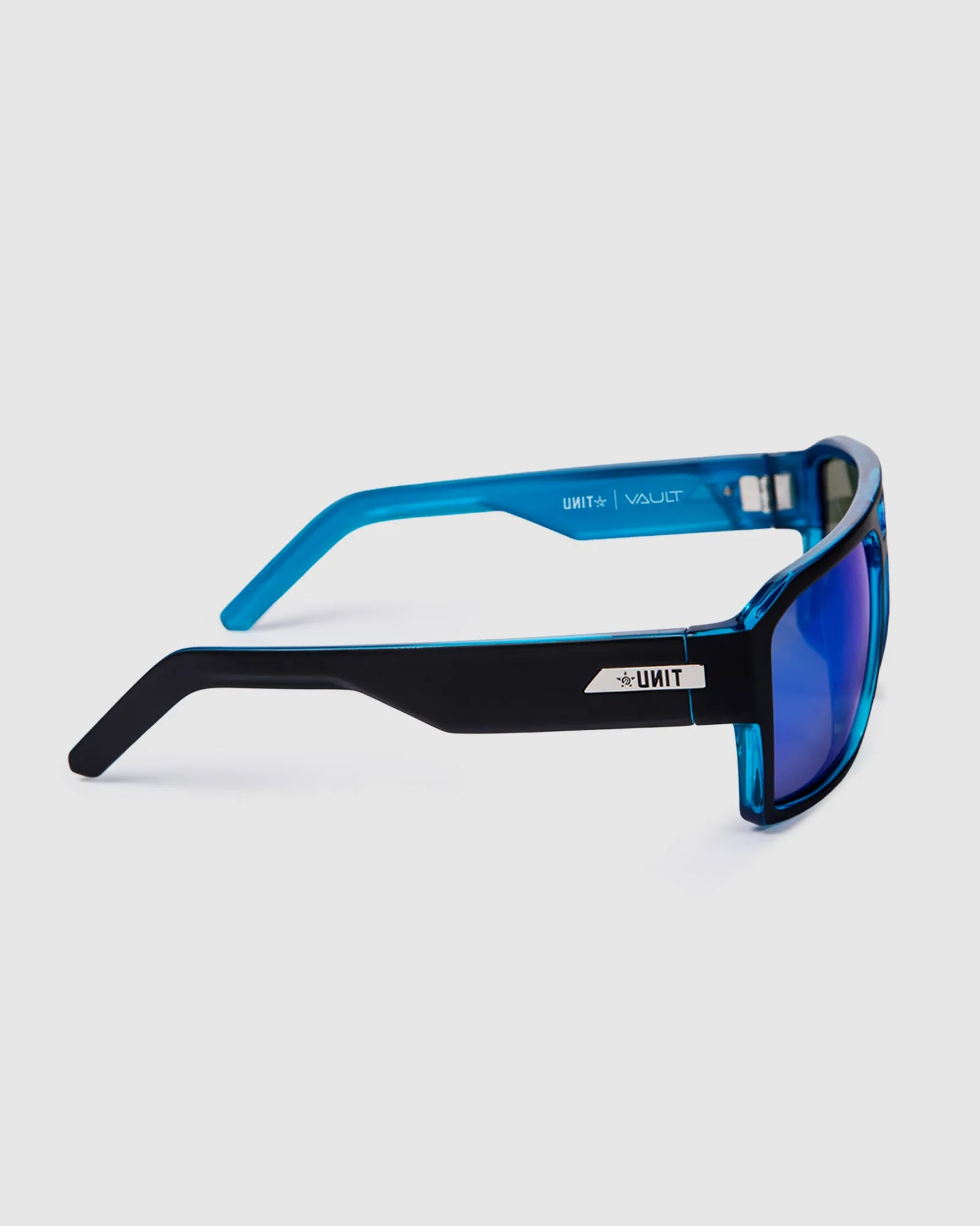 UNIT Sunglasses Vault - Matte Black Blue Polarised