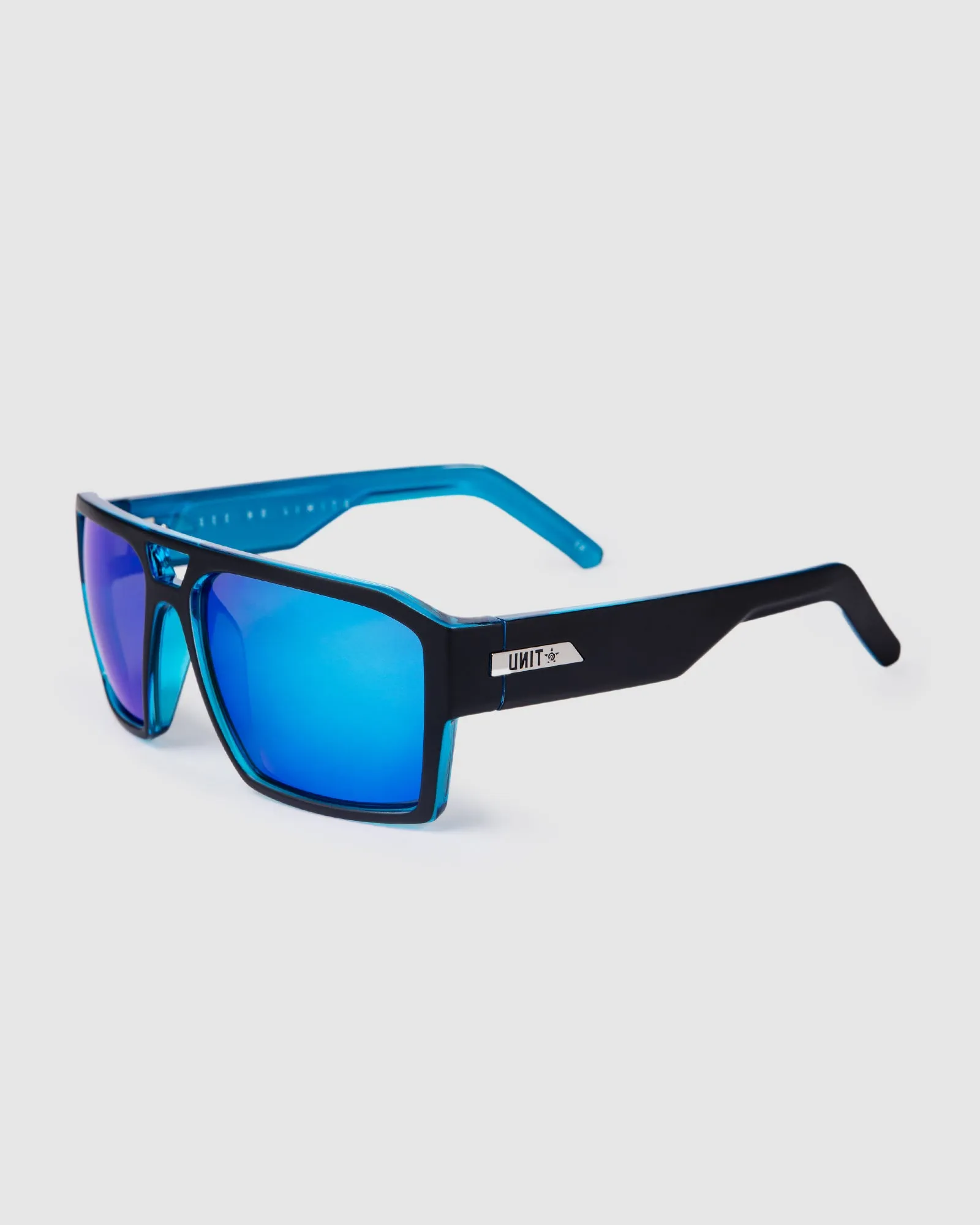 UNIT Sunglasses Vault - Matte Black Blue Polarised