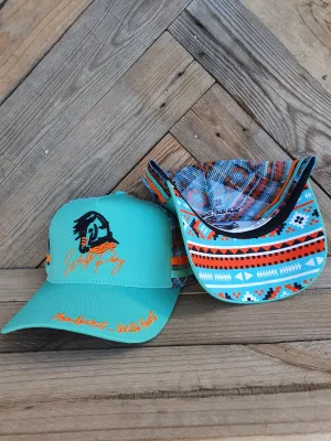 Wild Pony Trucker Cap - Turquoise Aztec