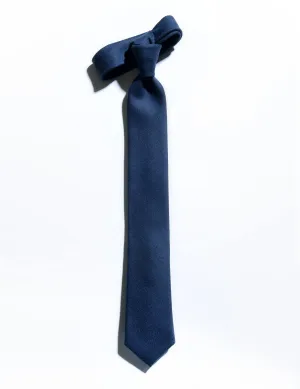 Wool Twill Tie - Deep Sea Blue